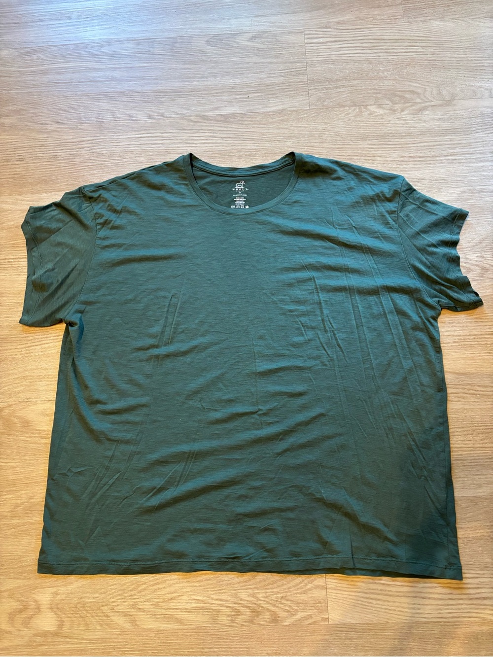 Woolx Women’s Sz 1X Merino Blend CrewNeck Basic Light Weight Lounge TShirt Green